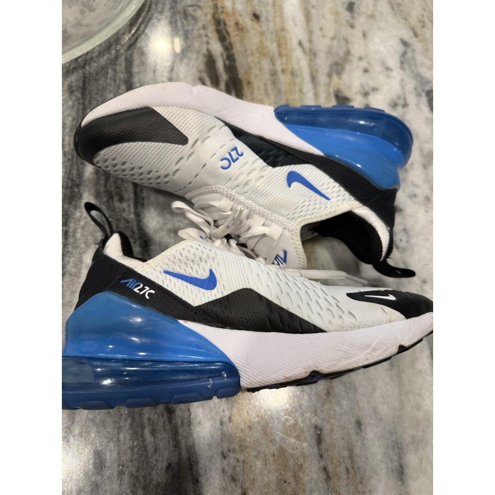 Size 4.5 (GS) - Nike Air Max 270 Low White Signal Blue - Picture 3 of 5